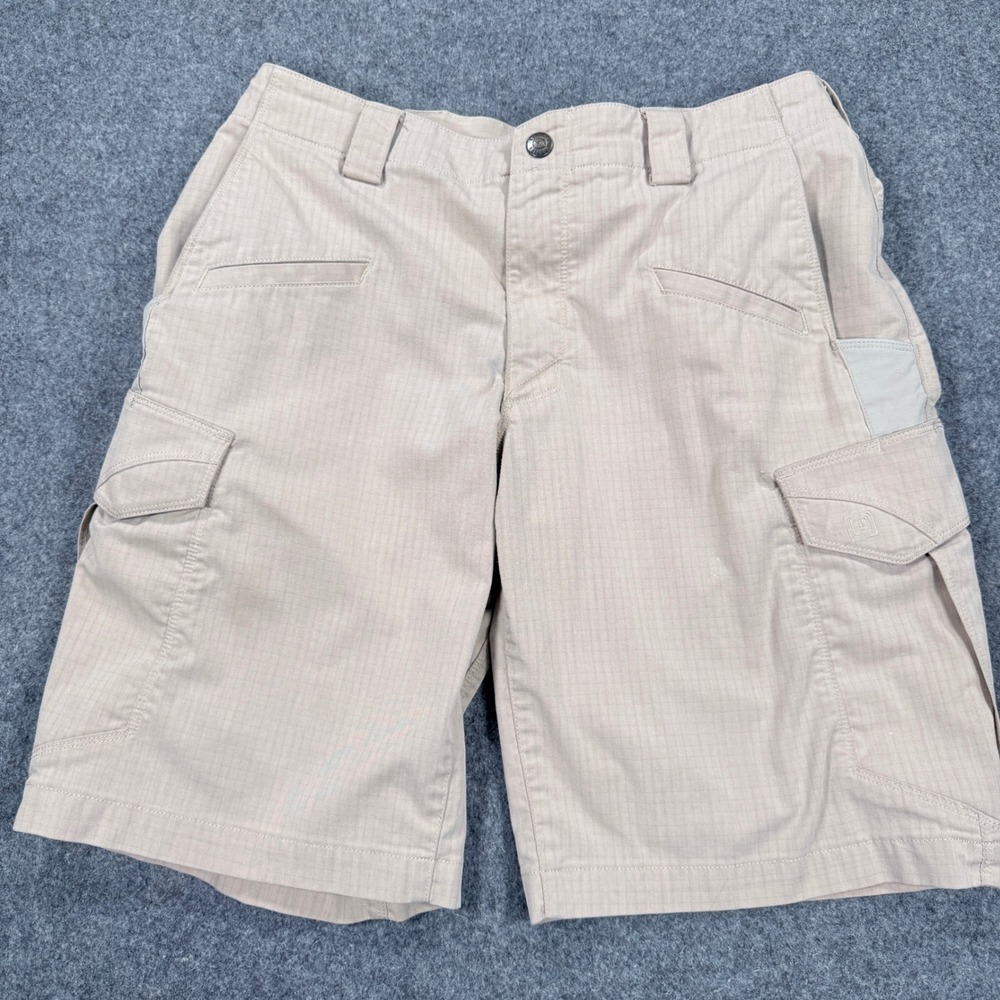 5.11 Tactical Mens Khaki Ripstop Cargo Shorts Tan Utility Outdoor Workwear